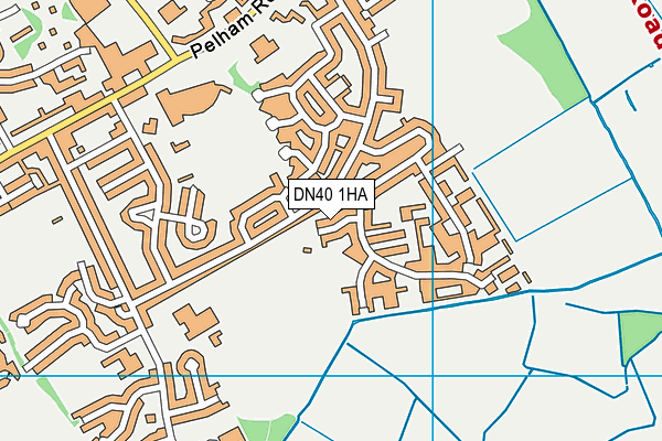 DN40 1HA map - OS VectorMap District (Ordnance Survey)