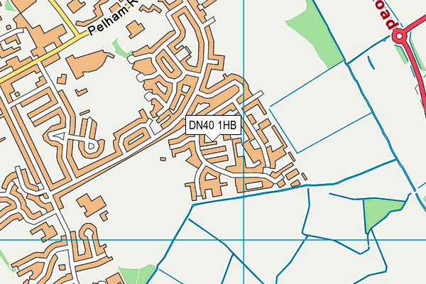 DN40 1HB map - OS VectorMap District (Ordnance Survey)