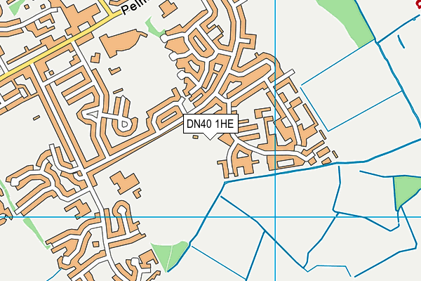 DN40 1HE map - OS VectorMap District (Ordnance Survey)