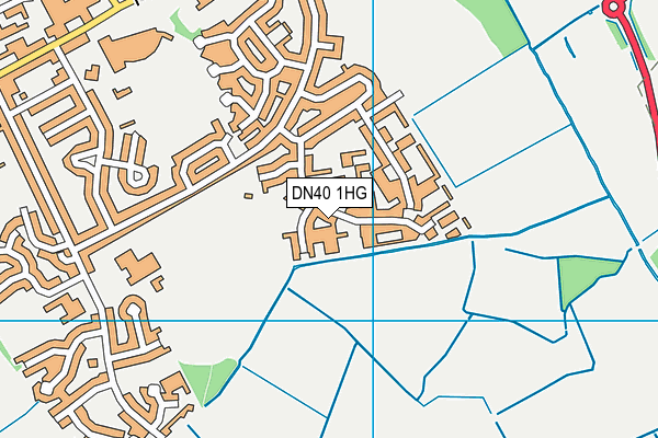 DN40 1HG map - OS VectorMap District (Ordnance Survey)