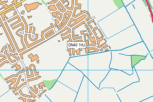 DN40 1HJ map - OS VectorMap District (Ordnance Survey)