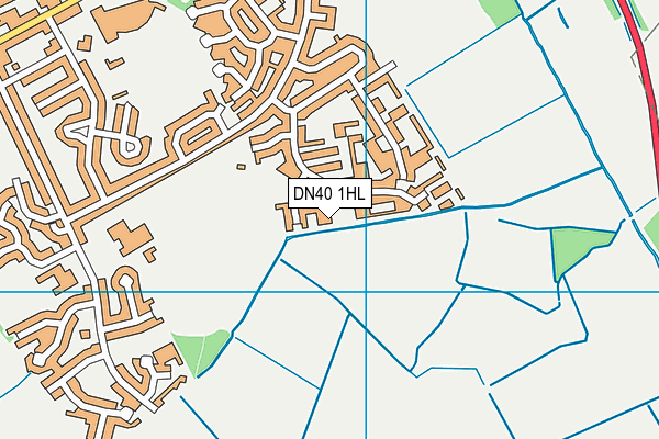 DN40 1HL map - OS VectorMap District (Ordnance Survey)