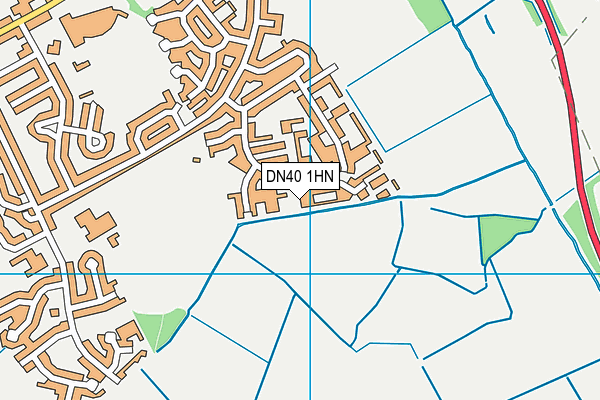 DN40 1HN map - OS VectorMap District (Ordnance Survey)