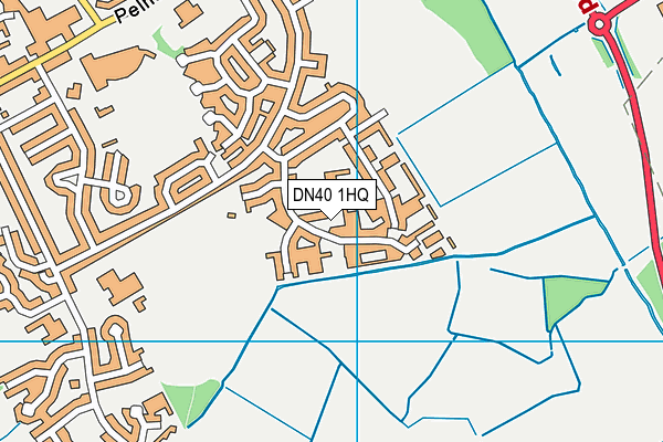 DN40 1HQ map - OS VectorMap District (Ordnance Survey)