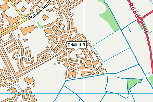 DN40 1HR map - OS VectorMap District (Ordnance Survey)