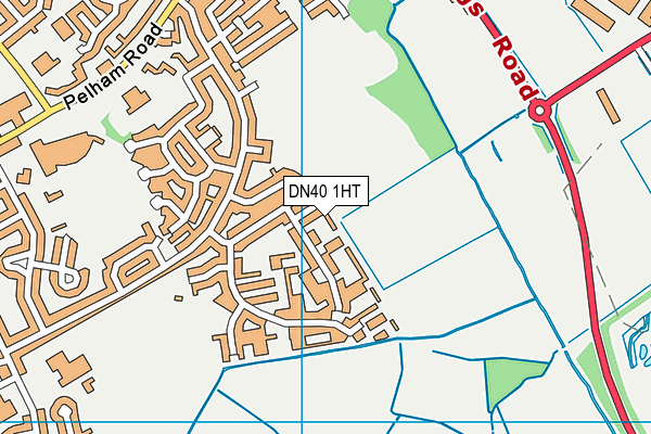 DN40 1HT map - OS VectorMap District (Ordnance Survey)