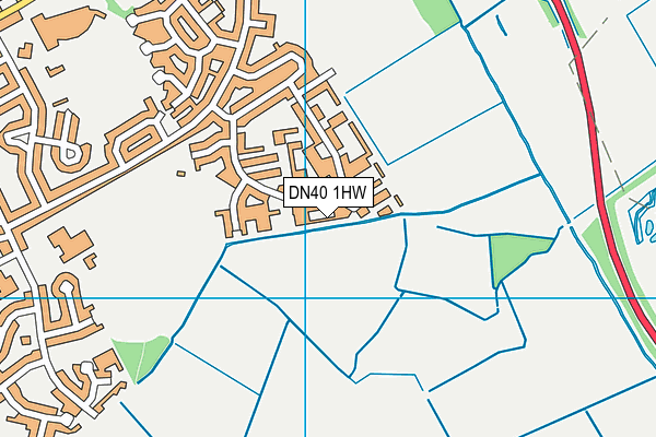 DN40 1HW map - OS VectorMap District (Ordnance Survey)