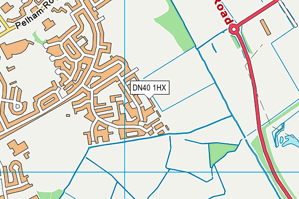 DN40 1HX map - OS VectorMap District (Ordnance Survey)