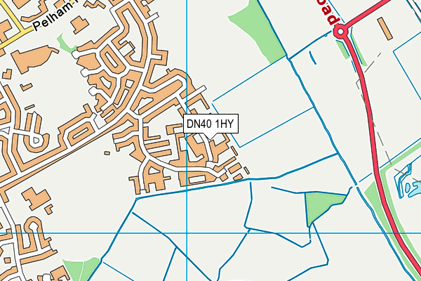 DN40 1HY map - OS VectorMap District (Ordnance Survey)