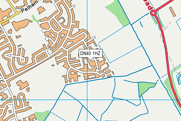 DN40 1HZ map - OS VectorMap District (Ordnance Survey)