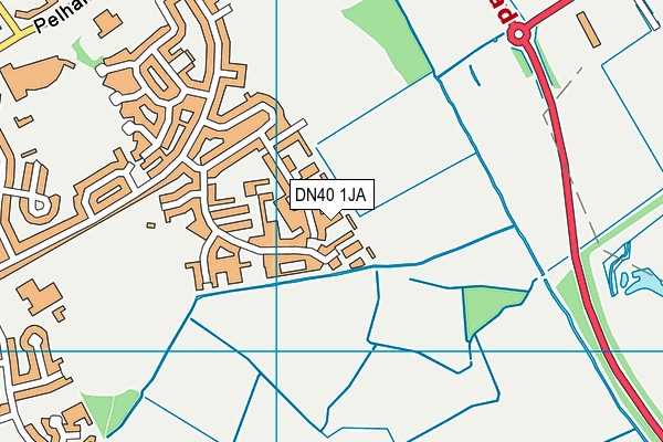 DN40 1JA map - OS VectorMap District (Ordnance Survey)