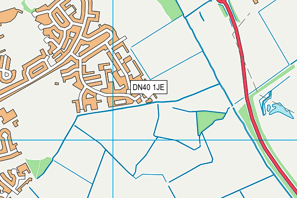 DN40 1JE map - OS VectorMap District (Ordnance Survey)
