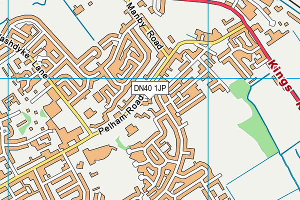 DN40 1JP map - OS VectorMap District (Ordnance Survey)