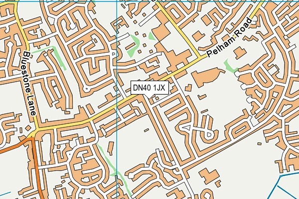 DN40 1JX map - OS VectorMap District (Ordnance Survey)