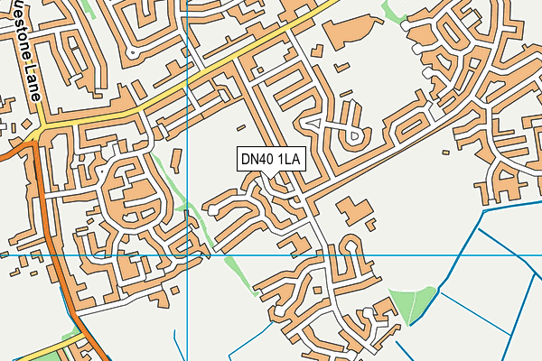 DN40 1LA map - OS VectorMap District (Ordnance Survey)