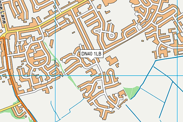 DN40 1LB map - OS VectorMap District (Ordnance Survey)