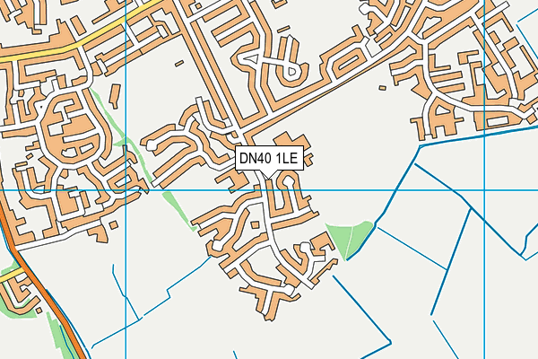 DN40 1LE map - OS VectorMap District (Ordnance Survey)