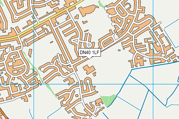 DN40 1LF map - OS VectorMap District (Ordnance Survey)