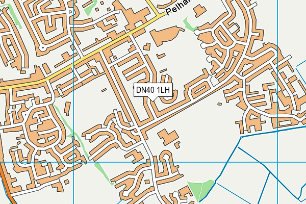 DN40 1LH map - OS VectorMap District (Ordnance Survey)