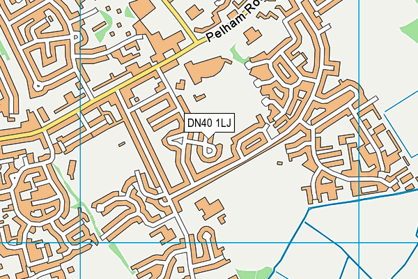 DN40 1LJ map - OS VectorMap District (Ordnance Survey)