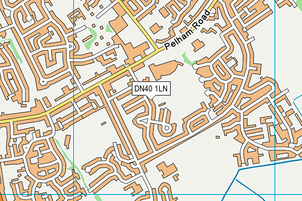 DN40 1LN map - OS VectorMap District (Ordnance Survey)