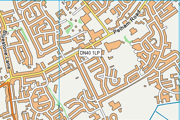 DN40 1LP map - OS VectorMap District (Ordnance Survey)