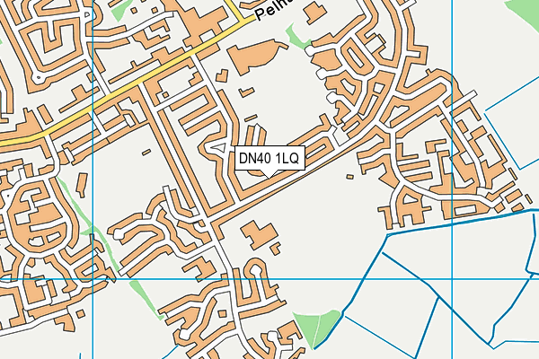 DN40 1LQ map - OS VectorMap District (Ordnance Survey)