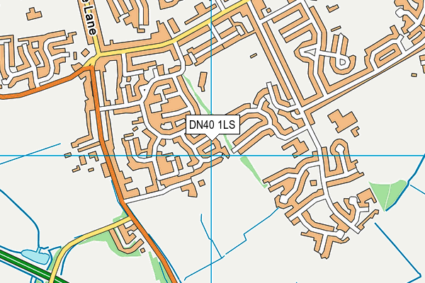 DN40 1LS map - OS VectorMap District (Ordnance Survey)