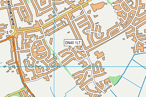 DN40 1LT map - OS VectorMap District (Ordnance Survey)