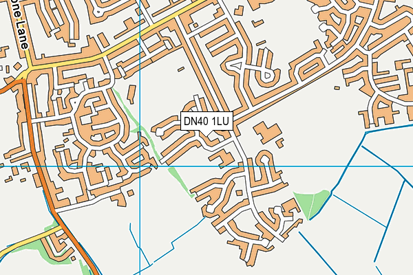 DN40 1LU map - OS VectorMap District (Ordnance Survey)