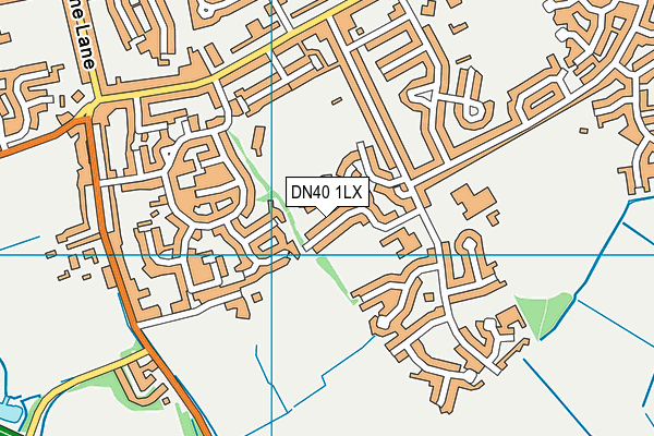 DN40 1LX map - OS VectorMap District (Ordnance Survey)