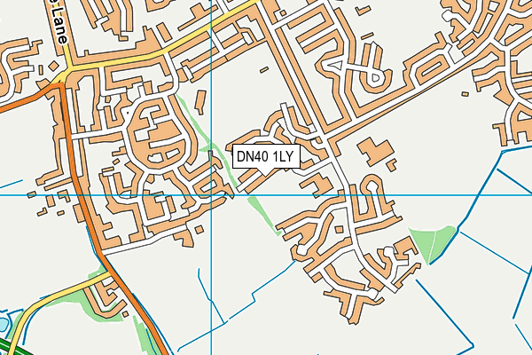 DN40 1LY map - OS VectorMap District (Ordnance Survey)