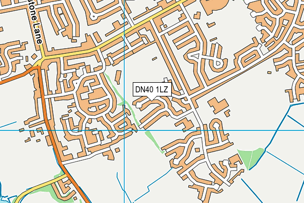 DN40 1LZ map - OS VectorMap District (Ordnance Survey)