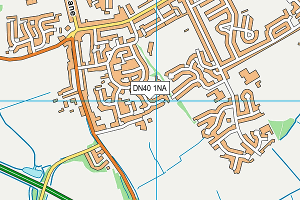 DN40 1NA map - OS VectorMap District (Ordnance Survey)