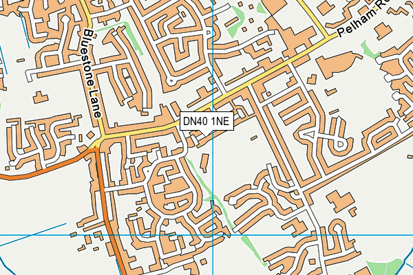 DN40 1NE map - OS VectorMap District (Ordnance Survey)