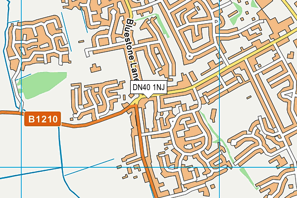 DN40 1NJ map - OS VectorMap District (Ordnance Survey)