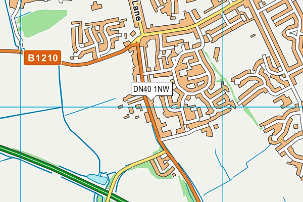 DN40 1NW map - OS VectorMap District (Ordnance Survey)