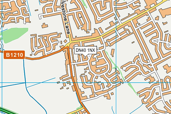 DN40 1NX map - OS VectorMap District (Ordnance Survey)