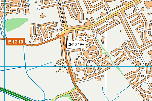 DN40 1PA map - OS VectorMap District (Ordnance Survey)