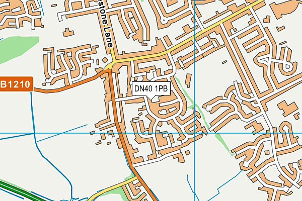 DN40 1PB map - OS VectorMap District (Ordnance Survey)