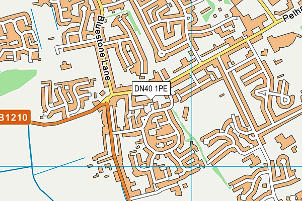 DN40 1PE map - OS VectorMap District (Ordnance Survey)