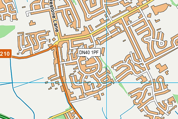DN40 1PF map - OS VectorMap District (Ordnance Survey)