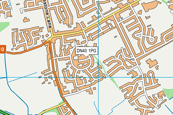 DN40 1PG map - OS VectorMap District (Ordnance Survey)