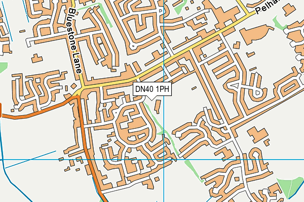 DN40 1PH map - OS VectorMap District (Ordnance Survey)