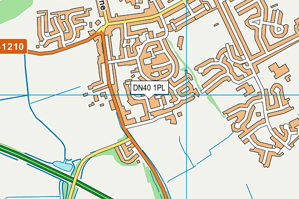 DN40 1PL map - OS VectorMap District (Ordnance Survey)