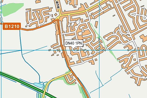 DN40 1PN map - OS VectorMap District (Ordnance Survey)