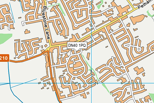 DN40 1PQ map - OS VectorMap District (Ordnance Survey)