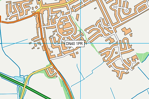 DN40 1PR map - OS VectorMap District (Ordnance Survey)