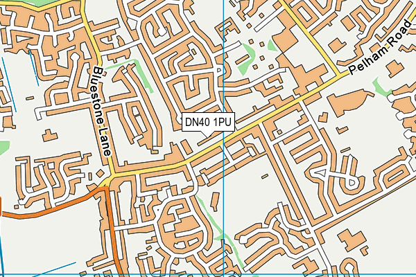 DN40 1PU map - OS VectorMap District (Ordnance Survey)