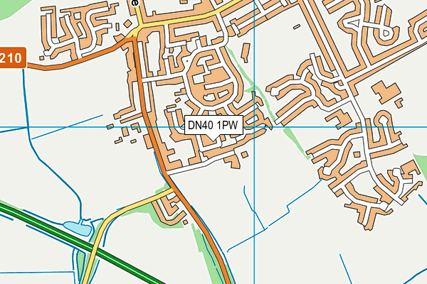 DN40 1PW map - OS VectorMap District (Ordnance Survey)